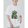 Crewneck T Shirt Black Turtle Gamer with Headphones and Controller Print for Casual Wear and Gaming Events