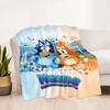 Soccer Fun Bluey Customize Text Blanket Gift Personalized Blanket Ultra-Soft Great for Living Room Bed Livingroom Nap Ideal for All Seasons
