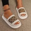 Fashion Women Home Slippers Cozy Open Toe Lightweight Sandals Warm Plush Fluffy Shoes Women Fuzzy Trend Non-Slip Slippers Slides Women