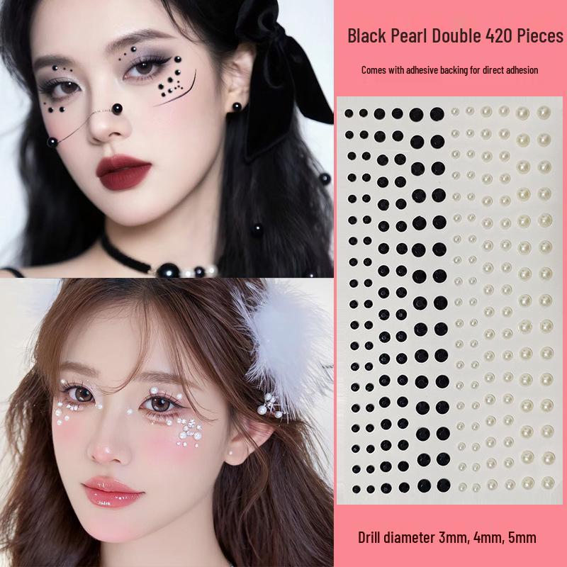 Blue Star Diamond Face Stickers: Adhesive Rhinestone Designs for Tear Eye Makeup, Perfect for Music Festivals.