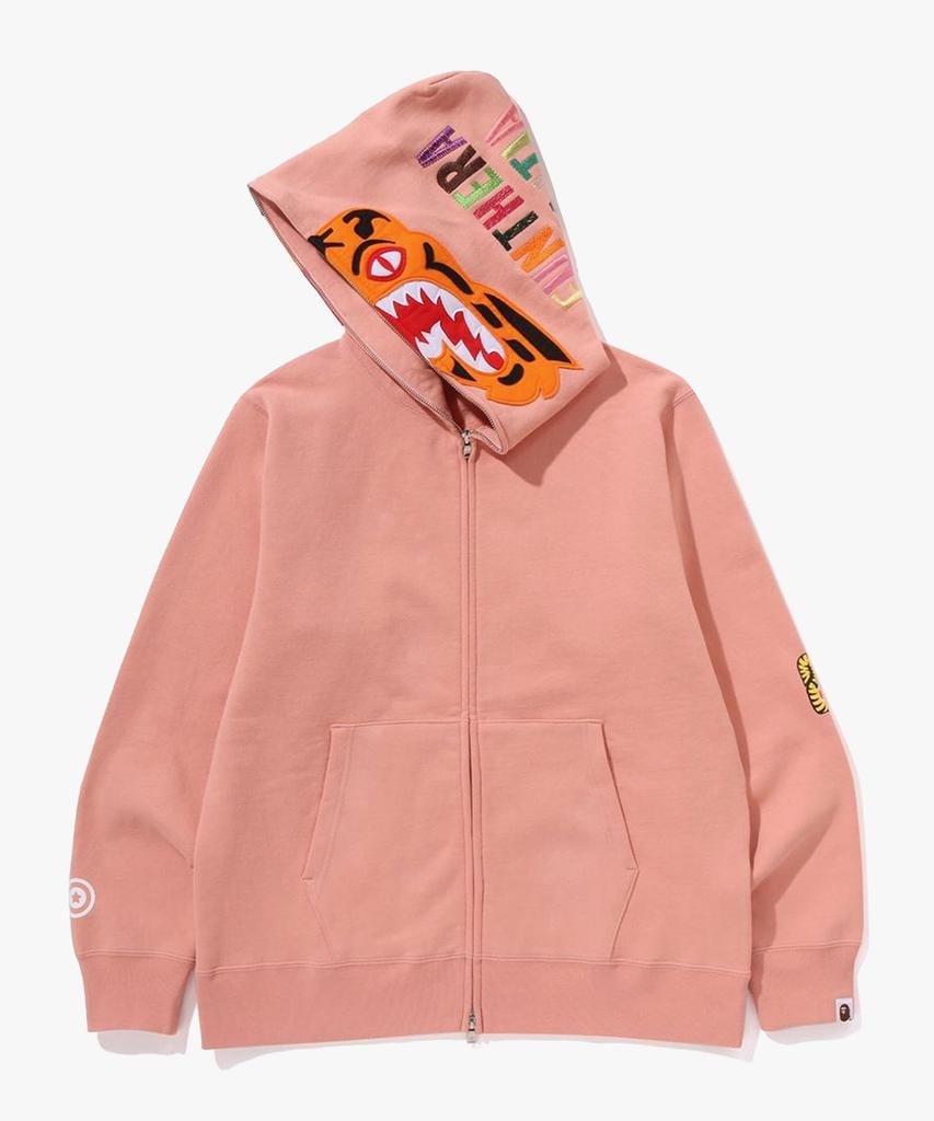 Bape Tiger Full Zip Hoodie (M) Pink
