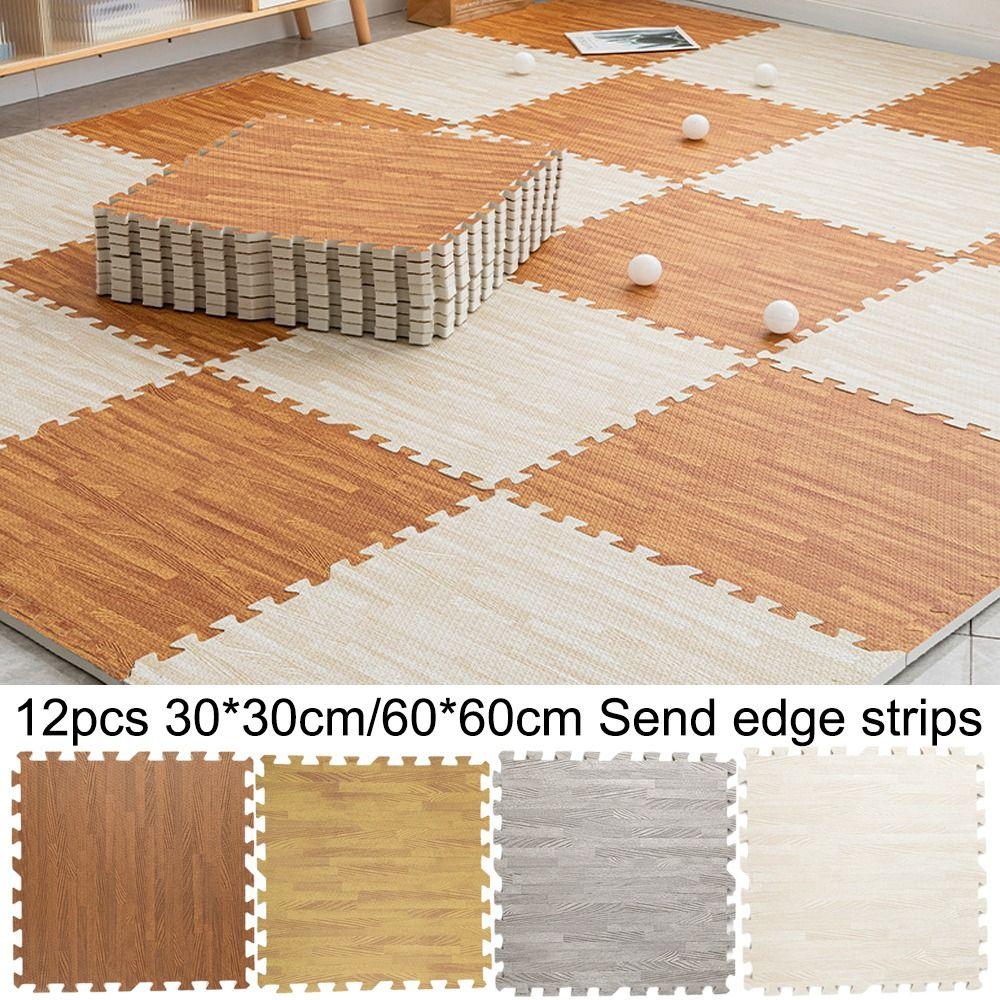 12pcs Comfortable 30/60cm Baby Play Mat EVA Foam Baby Mats Children Exercise Carpet Home Living Room