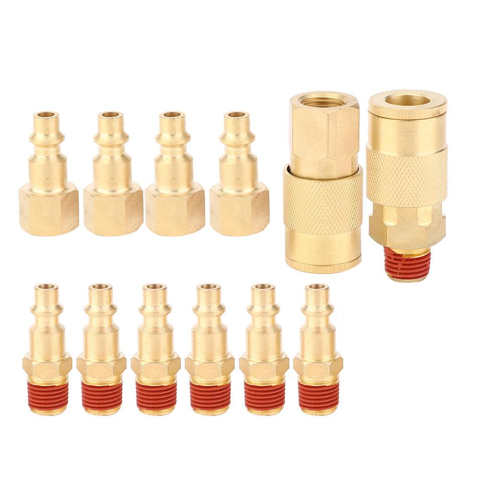 12pcs 1 4 Inch NPT Air Hose Connector Quick Release Male Female Coupler Pneumatic Fitting
