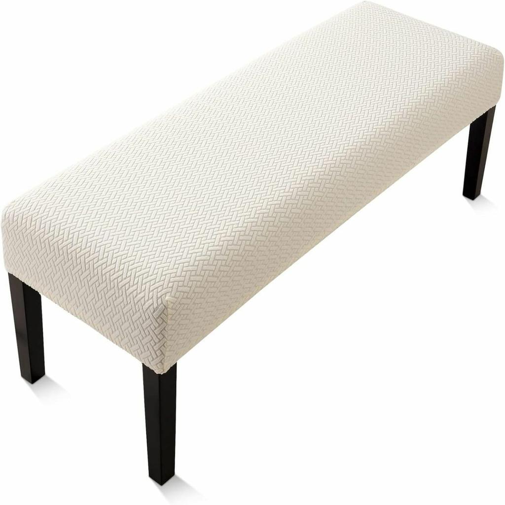 Long Grid Jacquard Household Dust-proof Bench Cover Stretch All-inclusive Piano Stool Covers for Home Decor Leisure Bench Cover