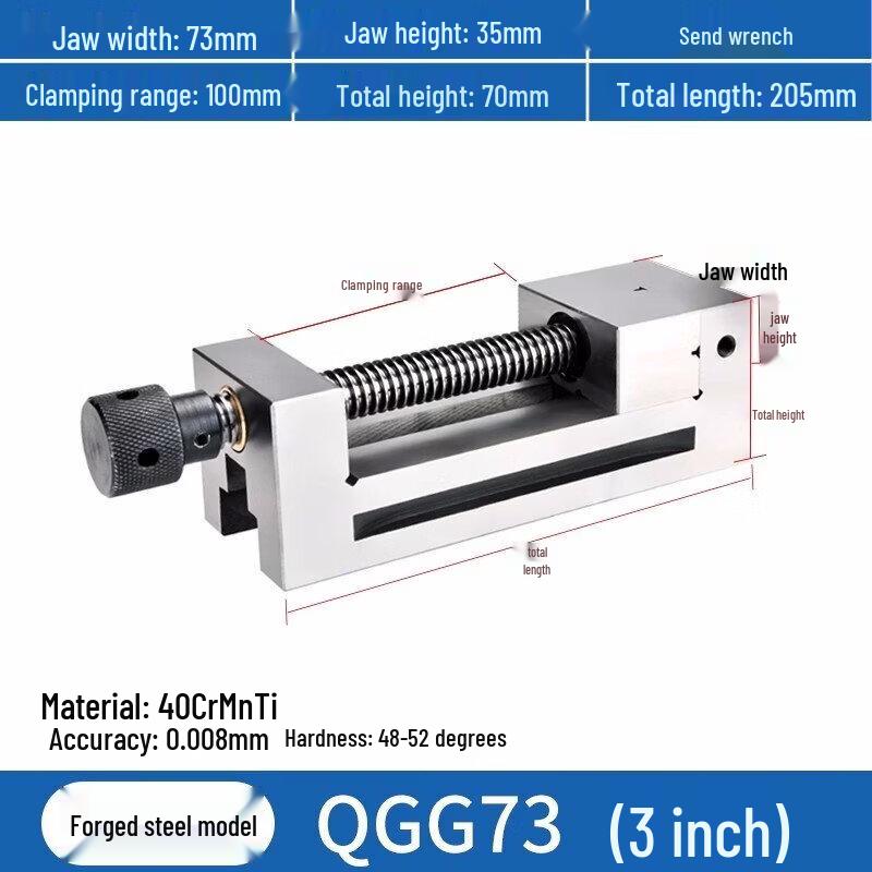 

Yundu 3-inch Forged Steel High-Precision Manual Grinding Vise