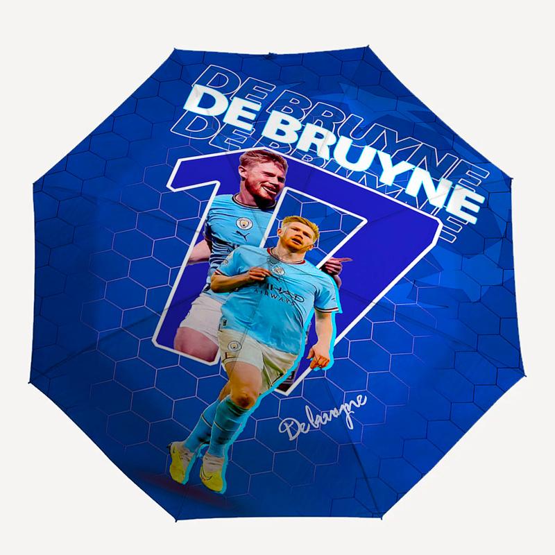 Football Player, Number 17 Automatic Opening and Closing Umbrella, Compact Travel Umbrella, Lightweight and Portable, Suitable for Beach Com