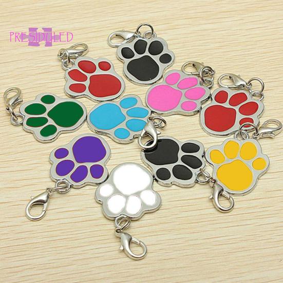 Buy Dog Accessories Paw Dog Puppy Cat ID Name Tags Collar Pendant Charm Pet Accessories at