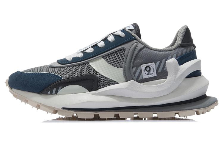 Li Ning Fangyuan Eternal Running Shoes Women s Low Top Shark Gray/Leather Gray Blue/Haze Gray AGCR058-10 36
