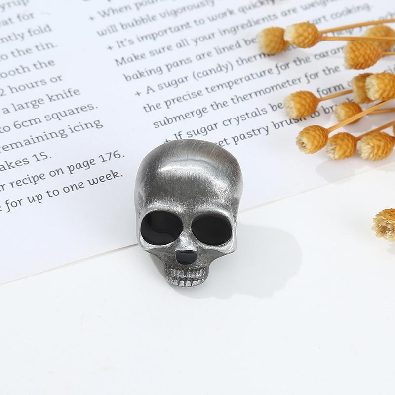 Personaliserede Dødningehoved Korssværd Brocher Til Kvinder Mænd Vintage Gotisk Metal Spøgelseshoved Mærke Fest Smykker Pins