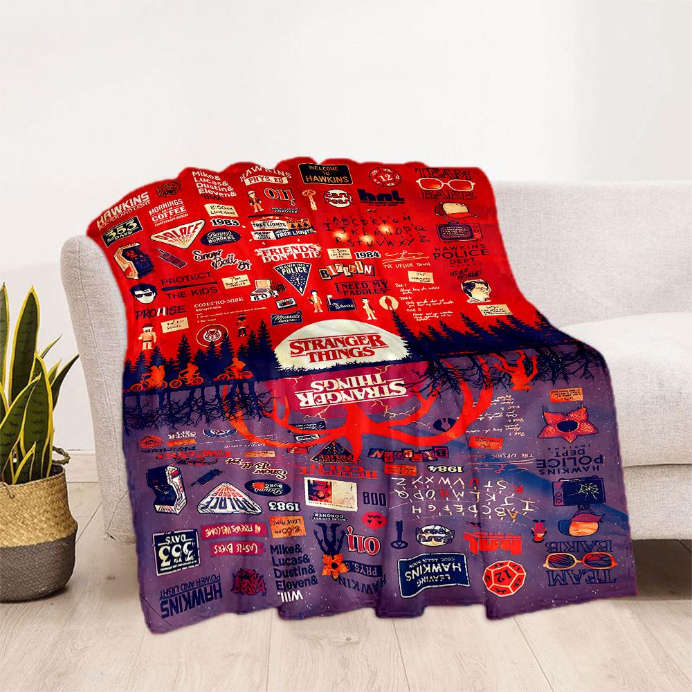 Stranger Things Mashup Suitable Blanket for Offices, Travel, Living Rooms Also a Good Gift for Friends and Family Suitable for All Seasons.