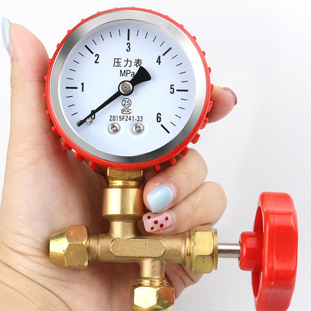 Air Conditioning Pressure Test Gauge HVAC Service Manifold Gauge Precision Air Conditioner Maintenance Pressure Gauge