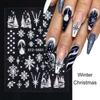 Snow Snowflakes Christmas 5D Nail Decals Nail Art Stickers Manicure Design DIY Nail Art Decoration