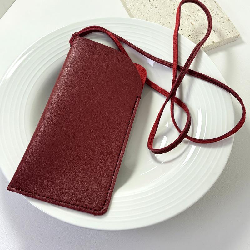 

Сумка-кошелек из искусственной кожи через плечо для очков - Высококачественный однотонный держатель для солнцезащитных очков