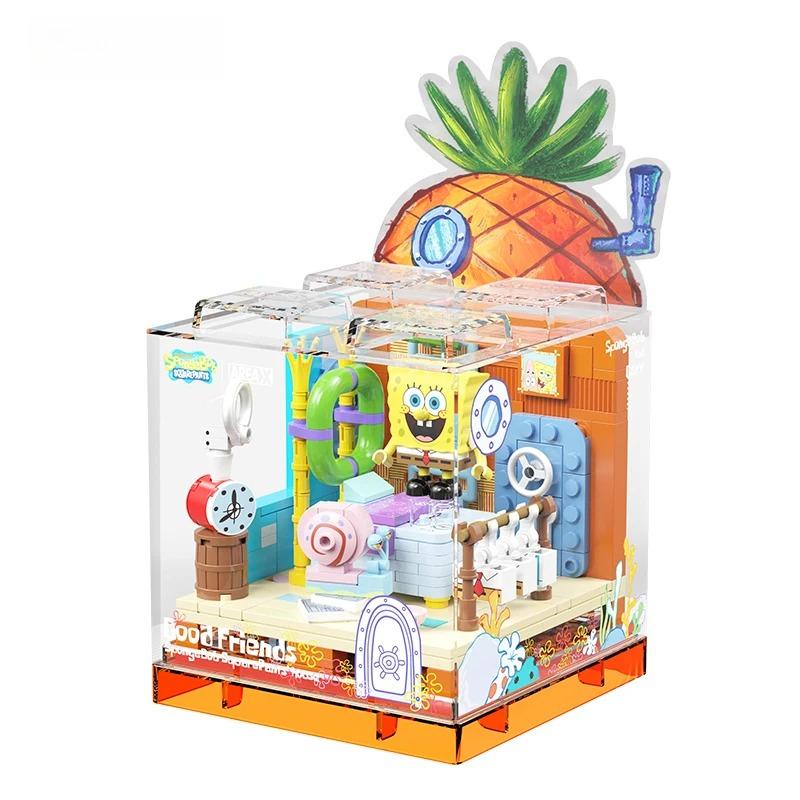 Cartoon Küstenhütte Bausteine Set, MOC Montage Modell Spielzeug, Kreatives Ornament für Fans & Kinder