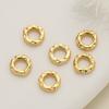 5Pcs/Pack 14/18k Gold Color Plated Big Hole Round Spacer Beads Cap for Jewelry Making Bracelet Necklace DIY Accessories