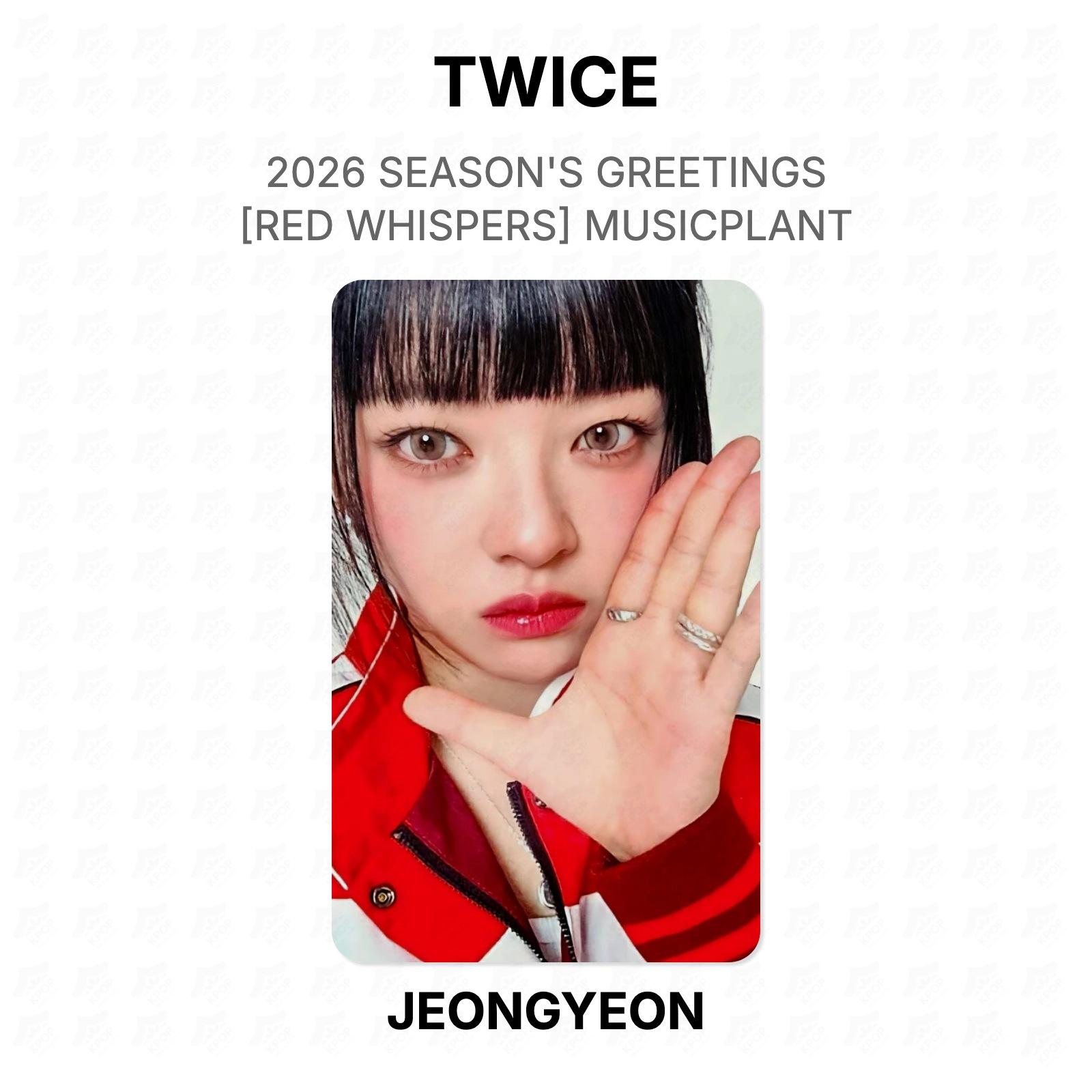 TWICE 2026 SEASON S GREETINGS [RED WHISPERS] MUSICPLANT Official Photocard JEONGYEON