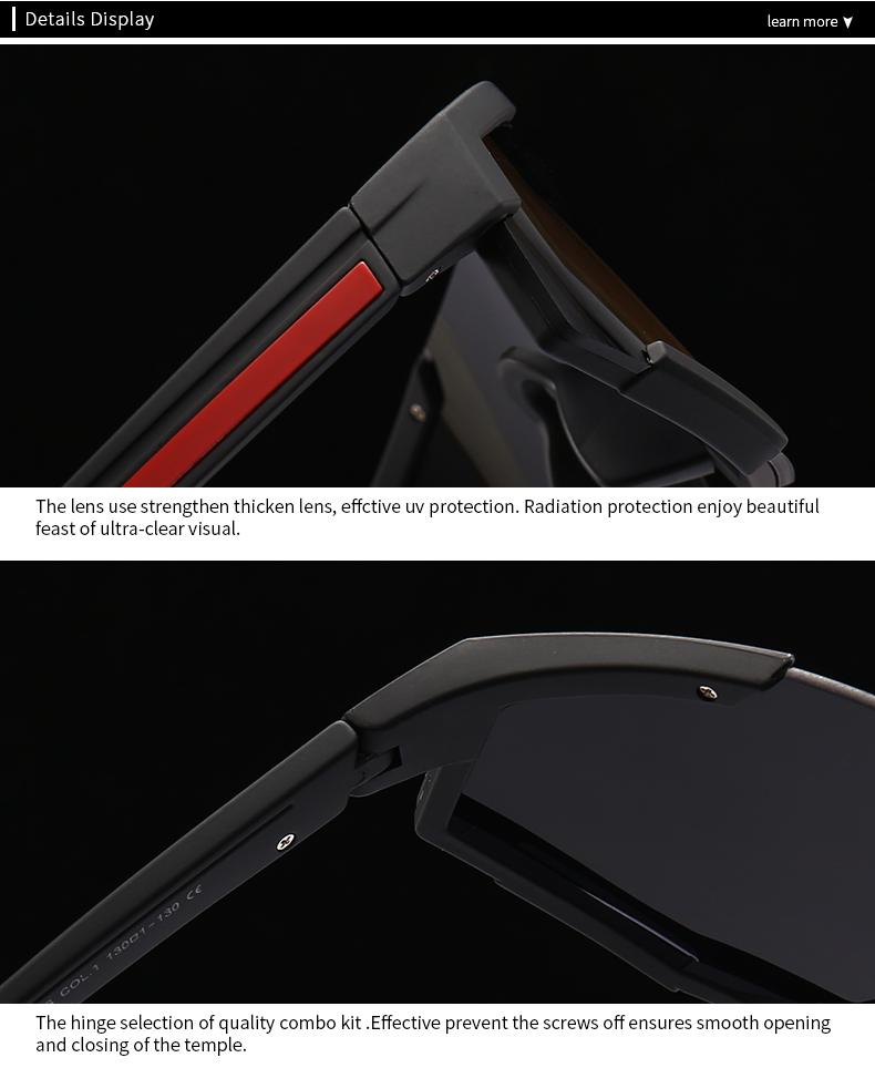 Sps04 One-Piece Oversized Frame One-Piece Retro Sunglasses Modern Charm Glasses Trendy Street Photography Sunglasses