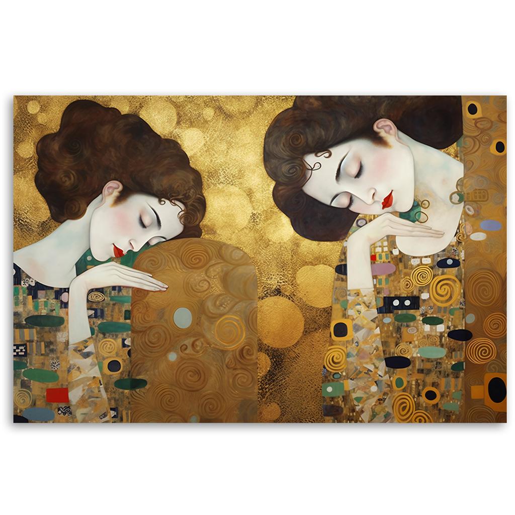 Canvas print, Portrait of a woman in gold - G. Klimt