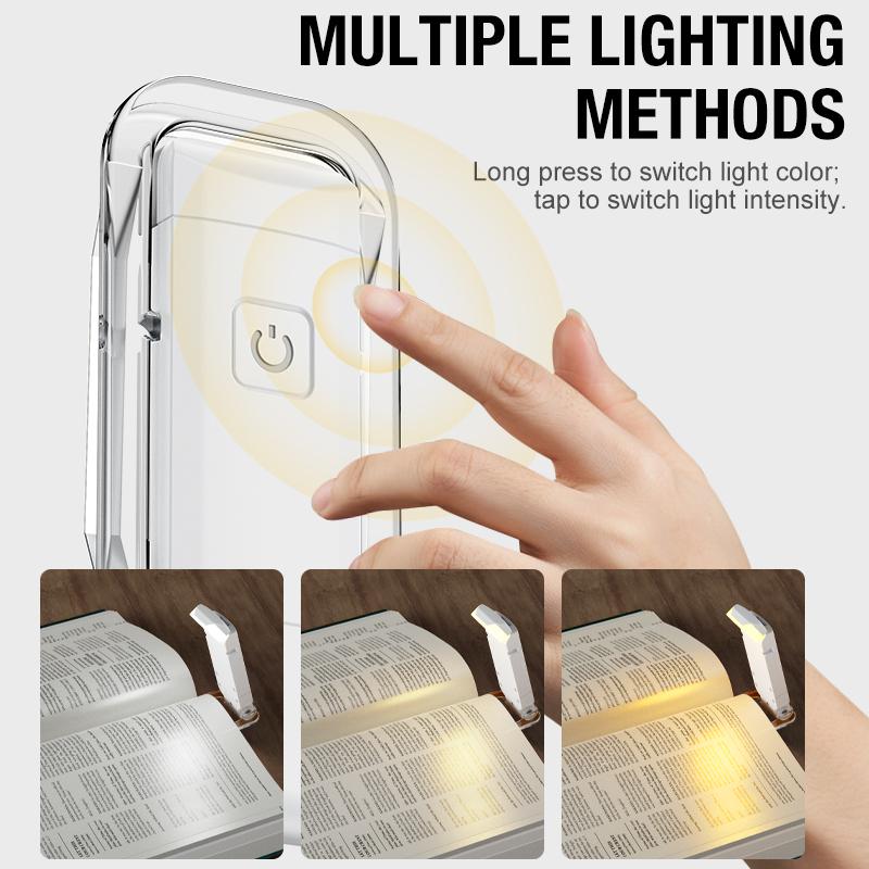 USB Mini Foldable Reading Lamp with Eye Protection for Portable Book Reading