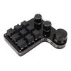 Mini Keypad 9 Keys 3 Knobs RGB Backlit Blue Switch Plug and Play Programmable Keypad for Gaming Office Media