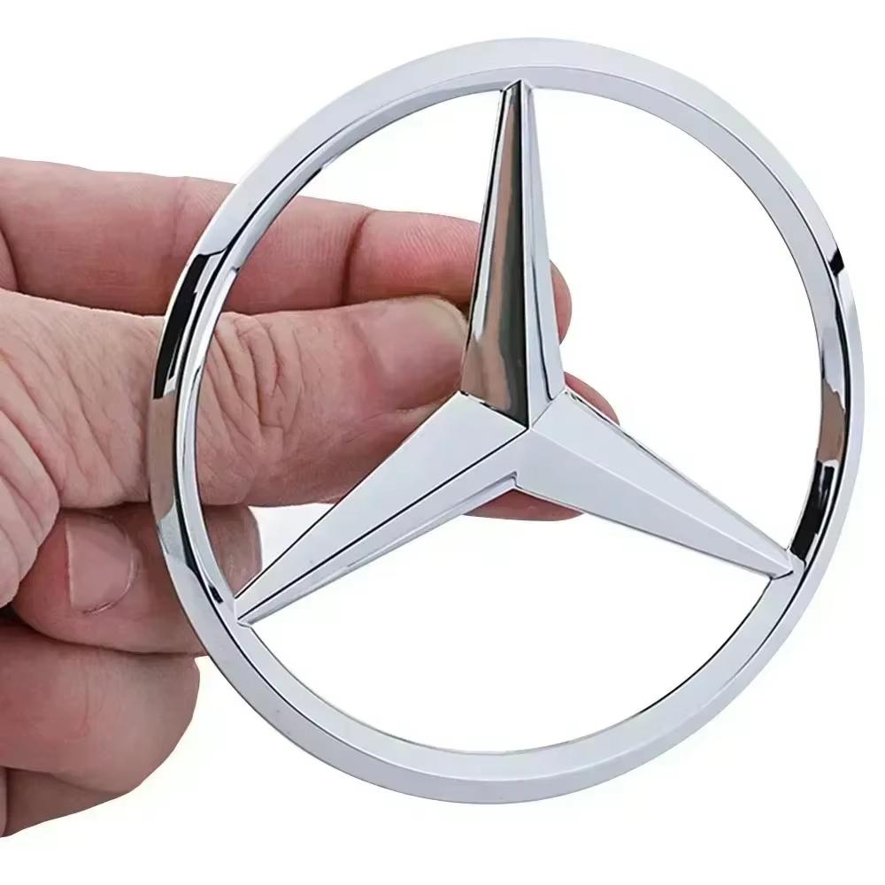 52/58mm Car Steering Wheel Center Stickers STAR Emblem For Mercedes Benz AMG W124 W202 W203 W210 W212 W220 Decal Car Accessories QZ7