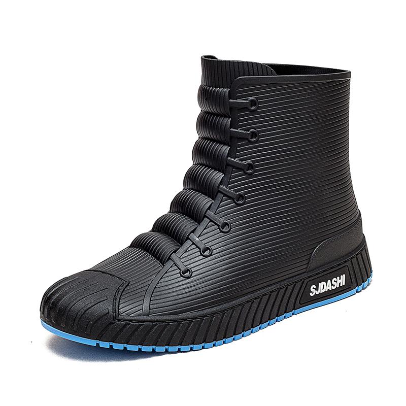 Rain Boots For Men Women Summer Casual Mid-calf Waterproof Shoes Winter Lining With Fleece Warm Anti-slip Wear-resistant Outdoor