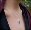Women Tibetan Silver Art Photo Pendant Necklace Fashion Cabochon Glass Bead Chain Jewelry Trend