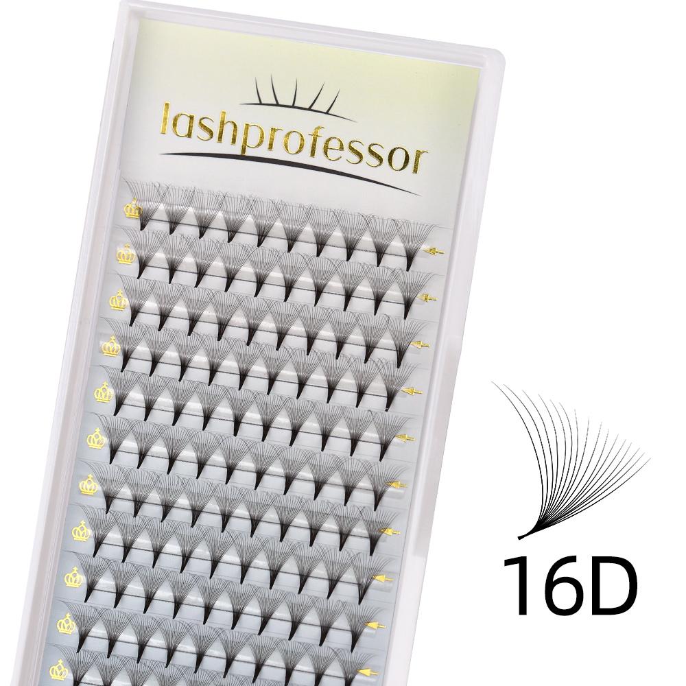 Lashprofessor 3D/4D/5D/6D Sharp Premade Volume 320Fans 8D/10D/12D Individual Lash Extension Pointy Thin Stem Russian Volume Lash