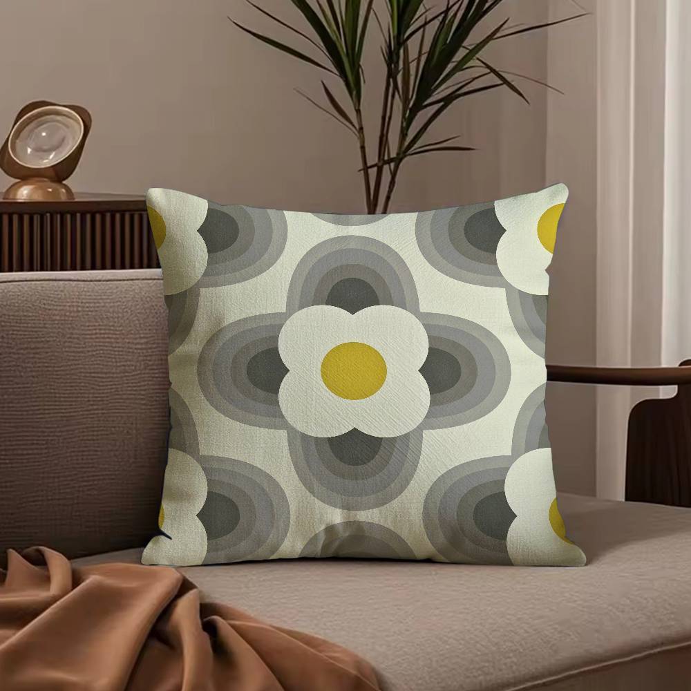 Fashion O-Orla k-Kiely Flower Pillow Case Anti-dustmite Pillowcase Invisible zipper silky short plush Sofa cushion cover