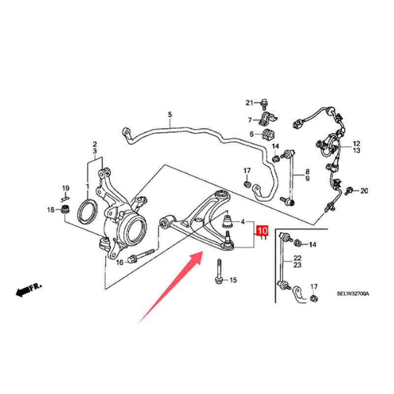 Control Arm For Honda City Fit GD6 GD8 GD1 GD3 Everus S1 2003-2008 2010 1.3L 1.5L 51360SAGC01 51350SAGC01 Accessories