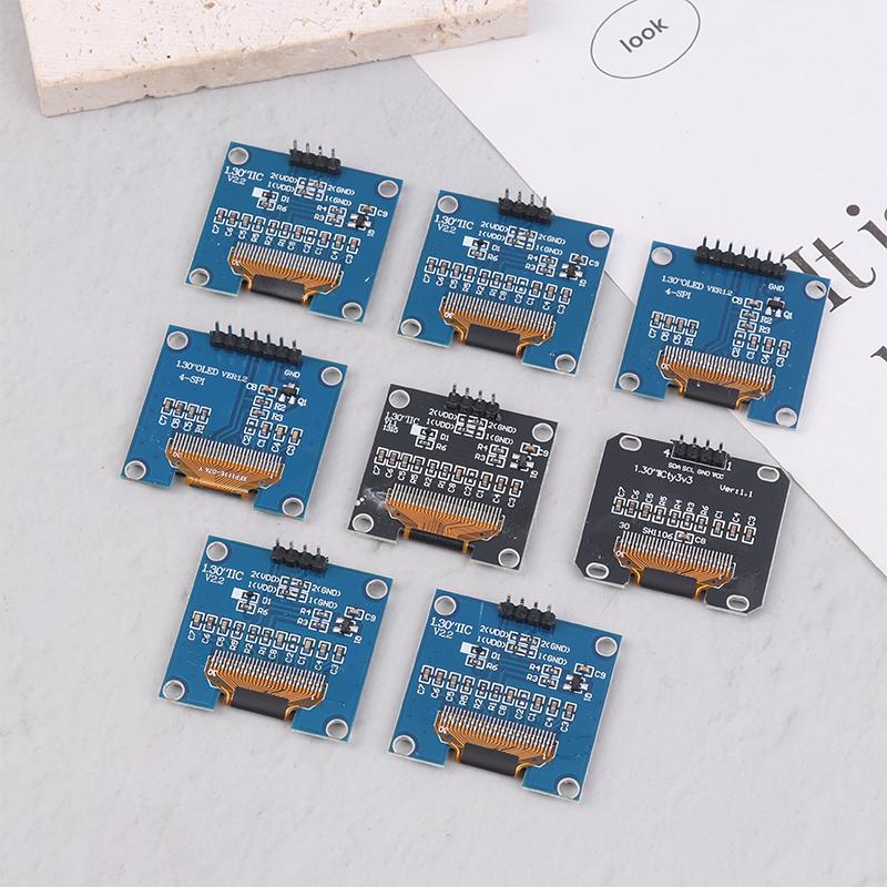 1 Stück 1,3 Zoll OLED-Modul Spi/Iic Kommunikation Weiß/Blau Farbe 128x64 1,3 Zoll OLED LCD LED-Display-Modul 1,3" OLED-Modul