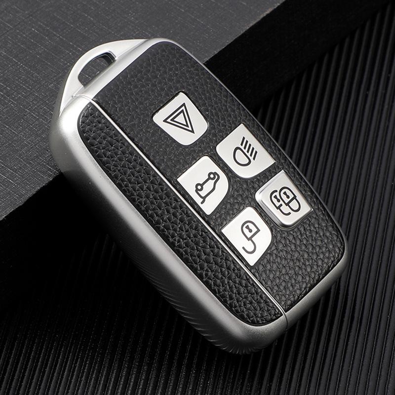 New Leather TPU Car Remote Key Case Cover Shell For Land Rover Range Rover Evoque Sport Freelander Discovery Velar For Jaguar XE XF