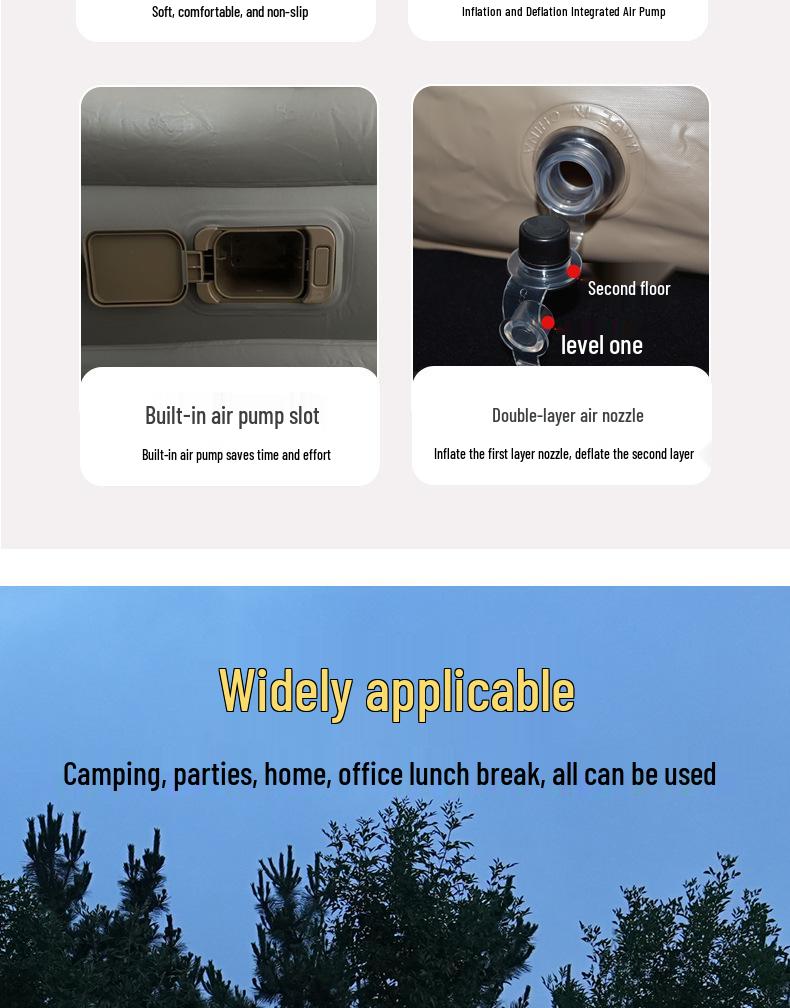 Automatic Inflatable Camping Mattress for Outdoor Travel and Tent Use