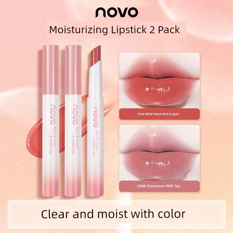Novo Nude Color Series Lipstick Female Glossy Mirror Lip Lacquer No Stain on Cup Non-Fading Moisturizing and Nourishing Lipstick Student Cheap