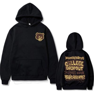 Bester Berühmter Kanye West The College Dropout Grafik Hoodie Herren Damen Hip Hop Rap Vintage Hoodies Männlich Freizeit Übergroße Kleidung