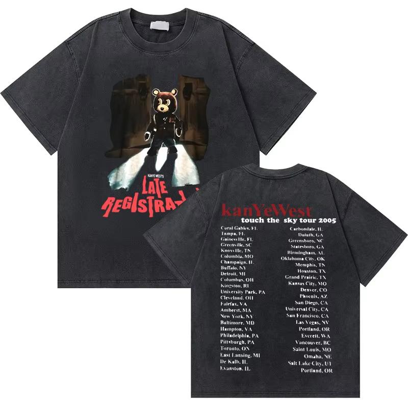 

Washed Vintage Rapper Kanye West Graphic T-shirts THE LIFE OF PABLO Cover Print Tshirt Men Hip Hop Fashion Oversized T Shirts... S разноцветный