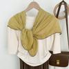 Spring and Summer New Solid Color Cotton and Linen Feel Scarf Female Korean Version Versatile Fashion Silk Scarf Multi-functional Outer Shawl