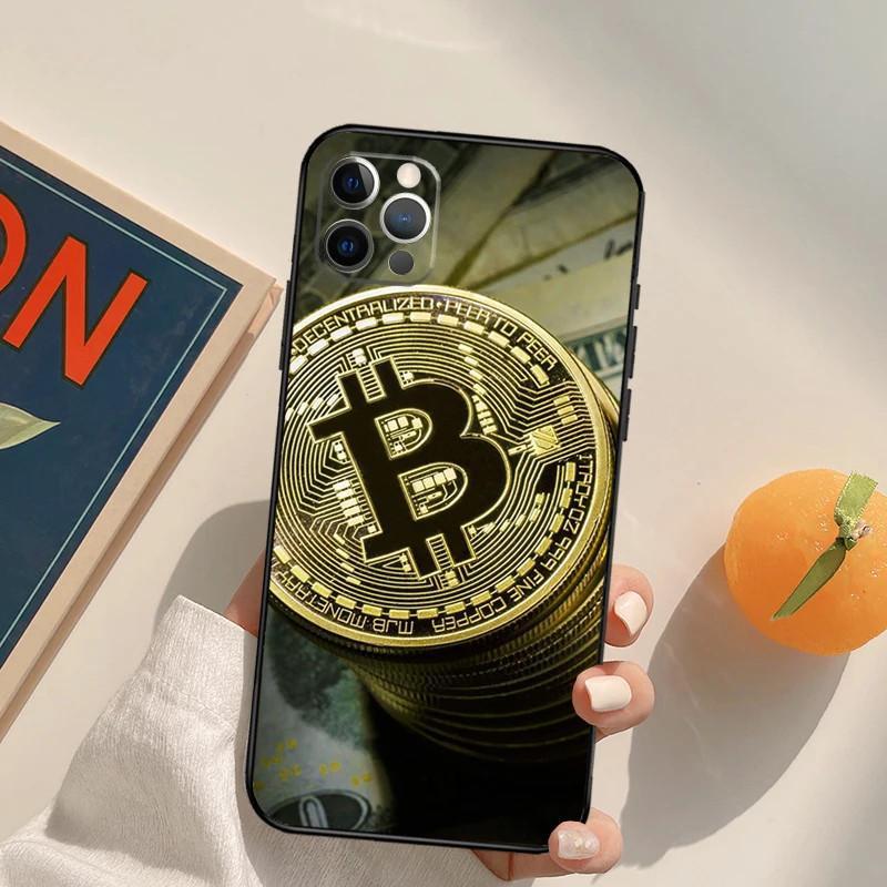 Applicable To Apple Iphone15Plus Mobile Phone Case, Bitcoin Btc Mobile Phone Case, Painted And Anti-Drop Huawei Three