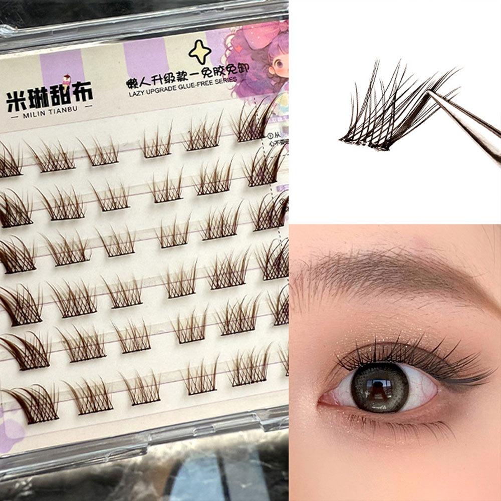With Jelly Glue Strips Self-Adhesive Eyelashes Glue Free Manga Lashes Popular False Eyelashes Girl