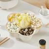 Multi Compartment Kitchen Basket with Draining Function for Hot Pot Parties Vegetable Platter Divided Serving Tray