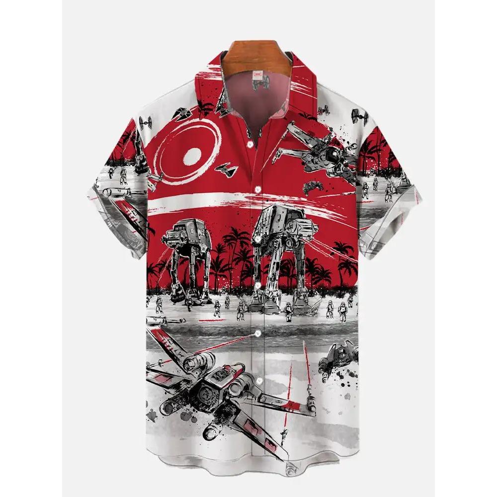 

Рубашки Гавайи Мужские Новые Рубашки Звездные войны Мужская Женская Одежда Футболки Топы Футболки Мальчики Девочки Футболка с коротким рукавом с принтом Уокера XL
