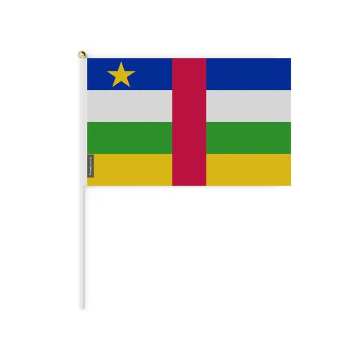 Drapeau - République Centrafricaine - 20 x 30 cm - Polyester - Léger - Recto/Verso