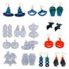 Halloween Earrings Combination Earrings Mold Halloween Pumpkin Silicone Mold Home Decoration Mold Suitable for Women
