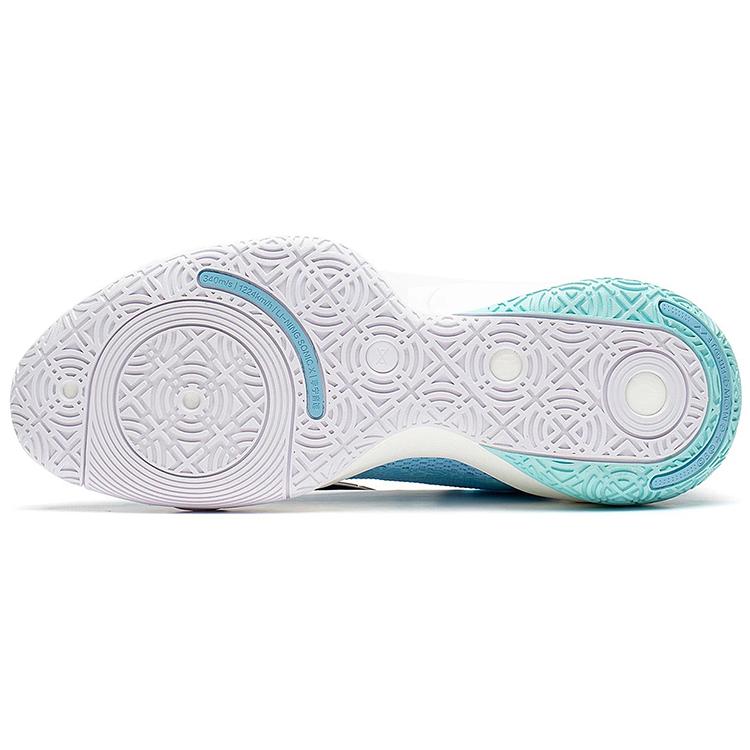 New LiNing SONIC 10 Cushioning Anti Slip And Wear Resistant Coverage Support Mid Top Basketball Shoes Men's Blue White ABAS069-2
