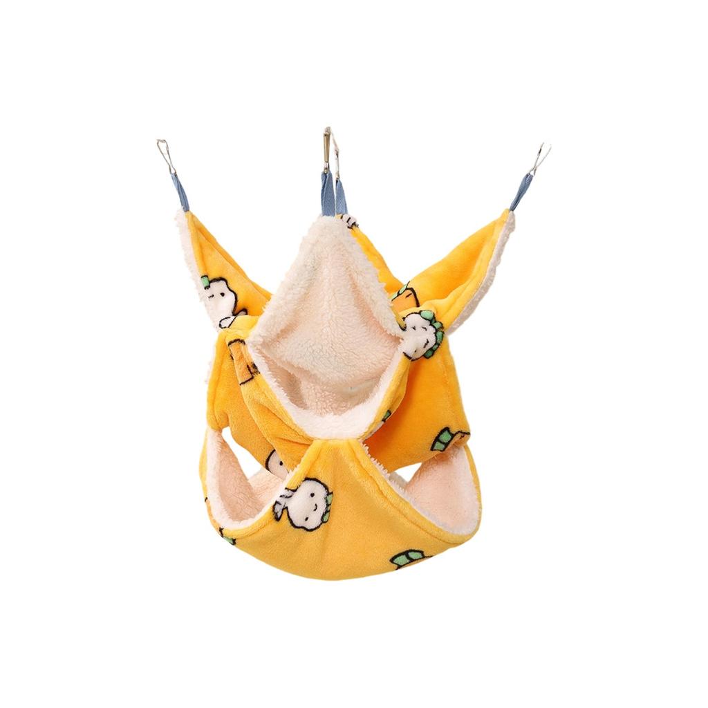 3 Styles Small Animals Hammock, Sugar Glider Triple Bunk Bed Cage Warm Plush Hanging Hammock Bed, Winter Skin-friendly
