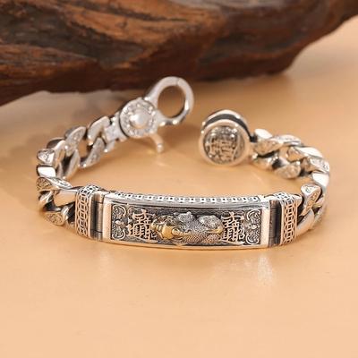Geluk Fortuin In Schat Pixiu Dominerende Herenarmband Retro Thailand Tide King Kong Mortier Armband Sieraden