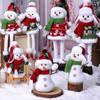 Sitting Plush Snowman Doll Toy Soft Merry Christmas Decorations  Xmas Festival Decor