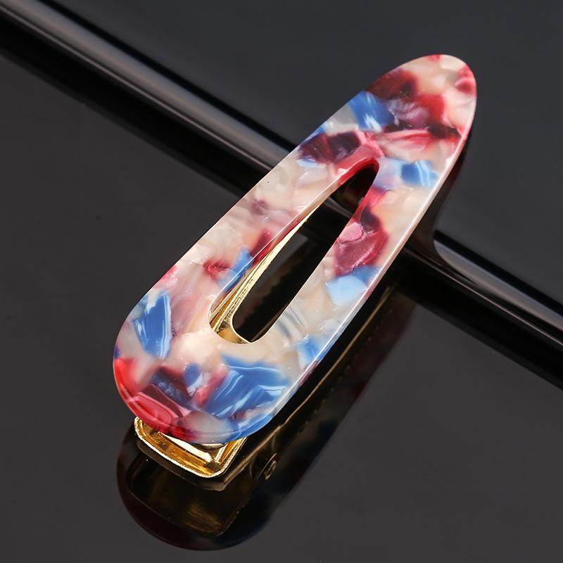 Fashion Korea Hair Clips for Girls Leopard Marble Textured Geometric Hollow Acrylic Hair Clip Hairclip Hair Clips Women Headwear