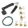 3?in?1 Guitar Tool Set Black Instrument Accessory with Gold Plated Machine Heads for Repairing