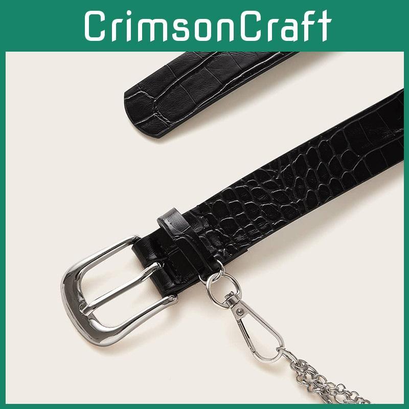 Trendy Womens Synthetic Leather Waist Belt With Alloy Buckle And Double Rings For Fashionable Looks Street